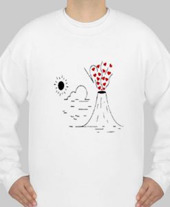 Volcano Hearts Love Valentine Sweatshirt Ad