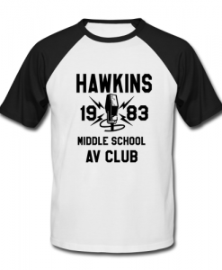 stranger things hawkins baseball t shirt Ad