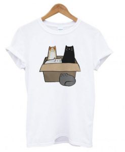 4 Cats in a Box T shirt
