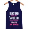 Blessed by God Ppoiled by my Husband Protected by Both Tanktop