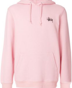 Stussy Logo Pink Hoodie