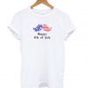Youth Happy 4th Of July Mustache T shirt
