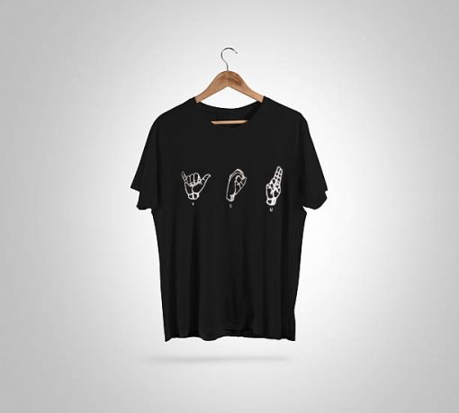 Blank black t-shirt front on hanger, design mockup, clipping