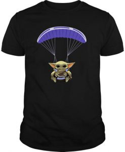 Baby Yoda Skydiving t shirt FR05