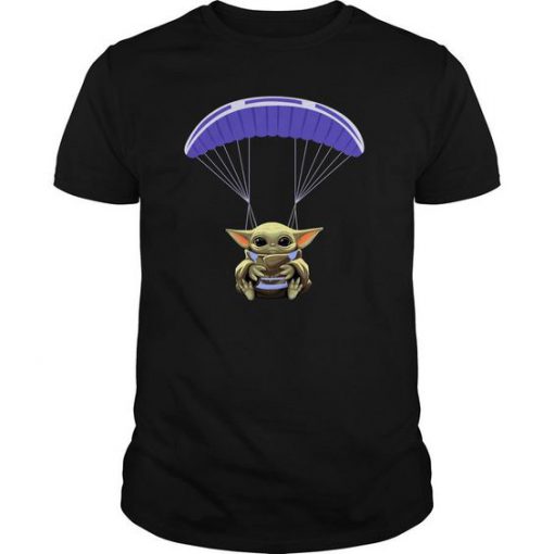 Baby Yoda Skydiving t shirt FR05