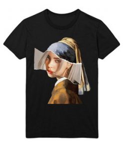 Billie Eilish Girl with a Pearl Earring t shirt FR05