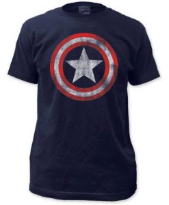 Captain America Distressed Shield t shirt FR05