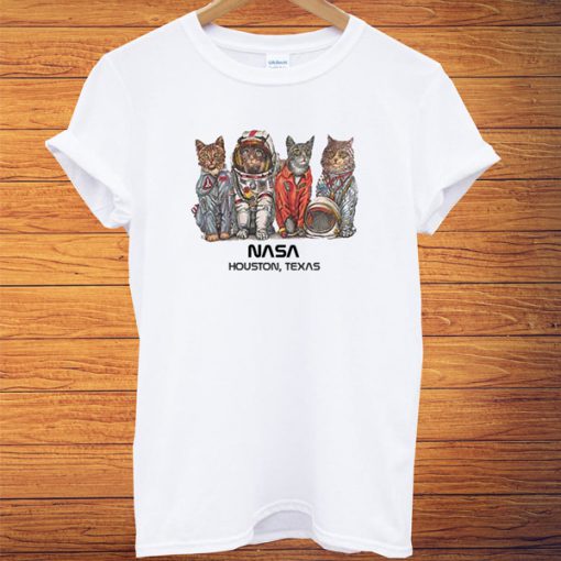 Cat Space Nasa t shirt FR05