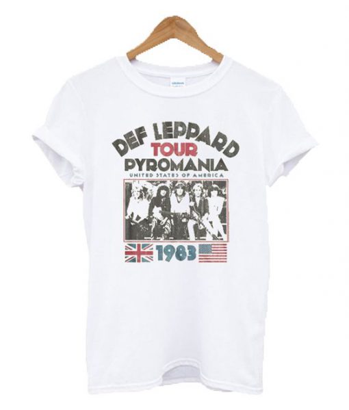 Def Leppard Tour Pyromania t shirt FR05