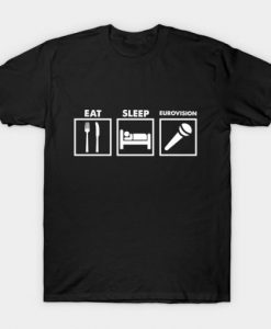 Eat Sleep Eurovision t shirt FR05