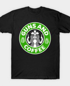 Guns and Coffee t shirt FR05