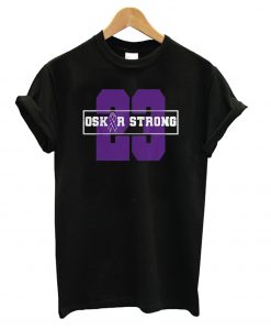 Hot 23 Purple Ribbon Oskar Strong Fight Against Cancer t shirt FR05