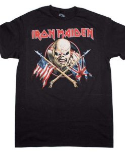 IRON MAIDEN Crossed Flags t shirt FR05