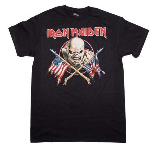 IRON MAIDEN Crossed Flags t shirt FR05