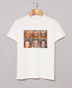 Lindsay Lohan Mugshots t shirt FR05