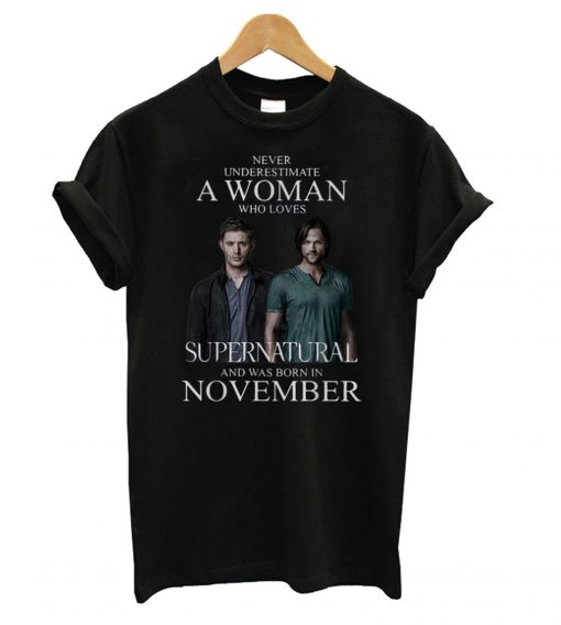 Nice Never Underestimate A Woman Who Loves Supernatural t shirt FR05