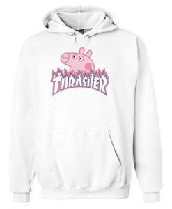 Peppa Pig X Thrasher Flame Parody hoodie FR05
