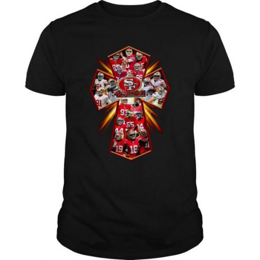 San Francisco 49ers Cross Player t shirt FR05