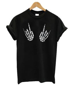 Skeleton Rock Hand t shirt FR05