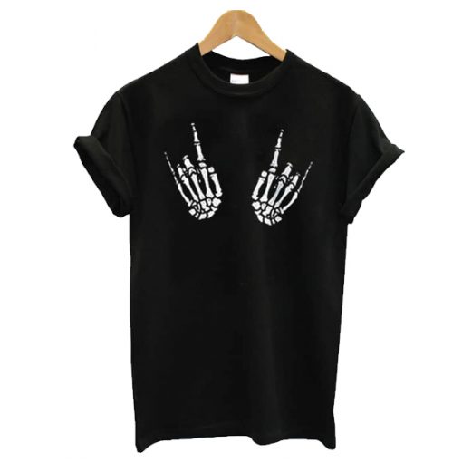 Skeleton Rock Hand t shirt FR05