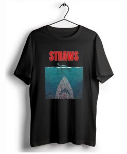 Straws Turtles Jaws Shark t shirt FR05