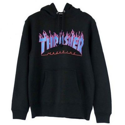 Thrasher Purple blue Flame hoodie FR05 – PADSHOPS