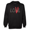 Vlone ‘Lone Love’ NYC Red on Black hoodie FR05