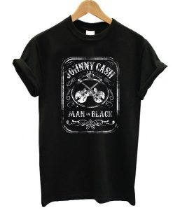 johnny cash man in black t shirt