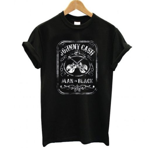 johnny cash man in black t shirt