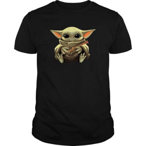 Baby Yoda Hug Clarinet t shirt FR05