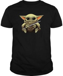 Baby Yoda Hug Flute t shirt FR05