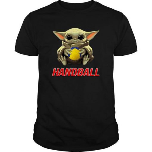 Baby Yoda Hug Handball t shirt FR05