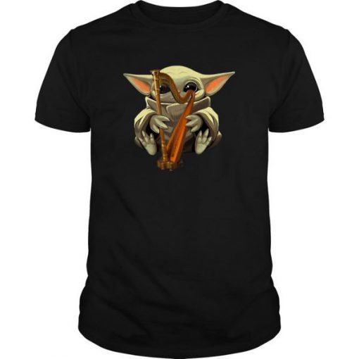 Baby Yoda Hug Harp t shirt FR05