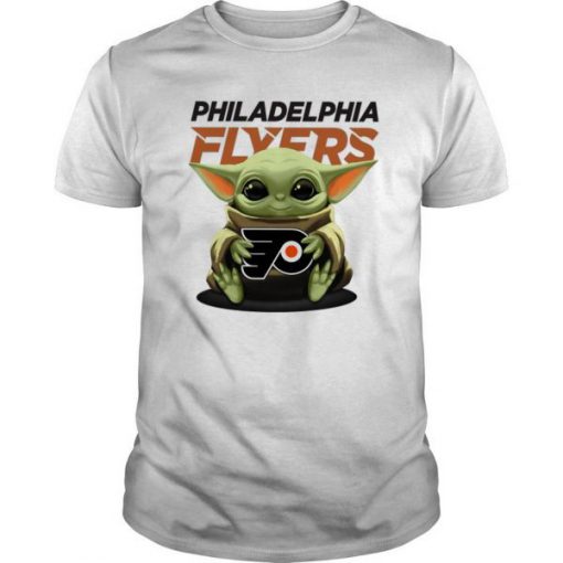 Baby Yoda Hug Philadelphia Flyers t shirt FR05
