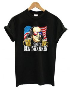 Benjamin Ben Drankin Vintage Benjamin 4th July Independent Day t shirt FR05