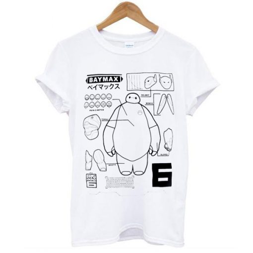 Big Hero Baymax Schematic t shirt FR05