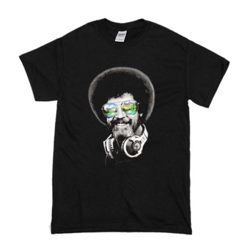 Bob Ross Artist Headphones Joy Of Painting t shirt FR05