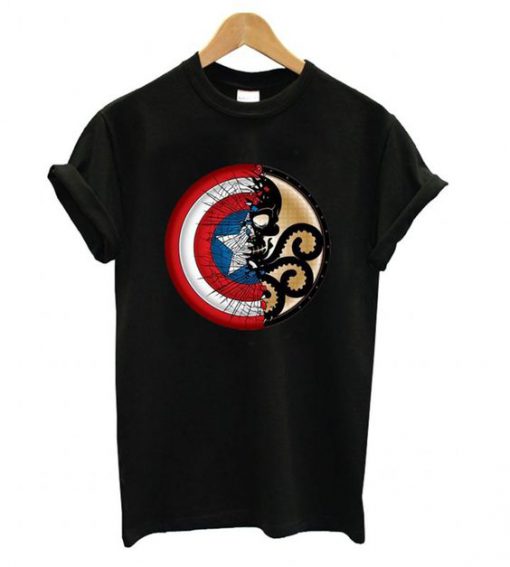 Captain America Harajuku Spider Skull t shirt FR05