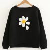 Dip Hem Flower Sweater FR05