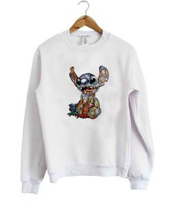 Disney Characters inside Stitch sweatshirt FR05