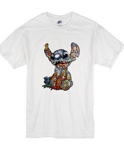 Disney Characters inside Stitch t shirt FR05