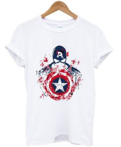 Fashion Marvel Print Captain America t shirt FR05