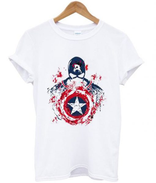 Fashion Marvel Print Captain America t shirt FR05