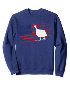 Guinea Fowl US American Flag Pearl hen 4th Of July USA Gift Sweatshirt FR05