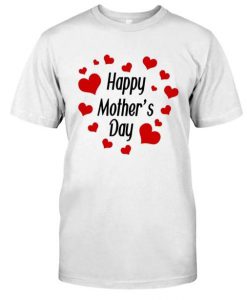 Happy Mothers Day Heart Round t shirt FR05