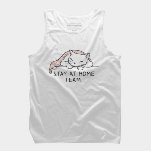 Join White Kitty Stay at Home Team tank top FR05