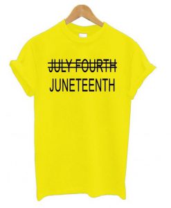 Juneteenth Yellow t shirt FR05