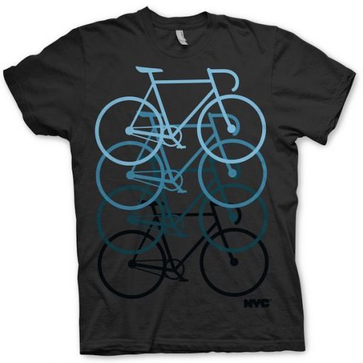 Nyc Pushing Track Bike t shirt FR05