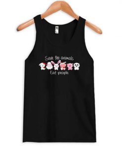 Save The Animals Eat People tank top FR05