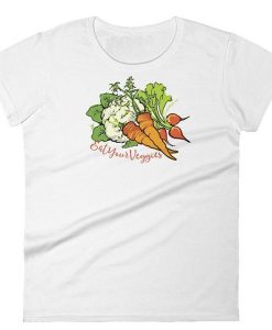 Vegan Garden Vegetable Vegetarian Womens Graphic t shirt FR05